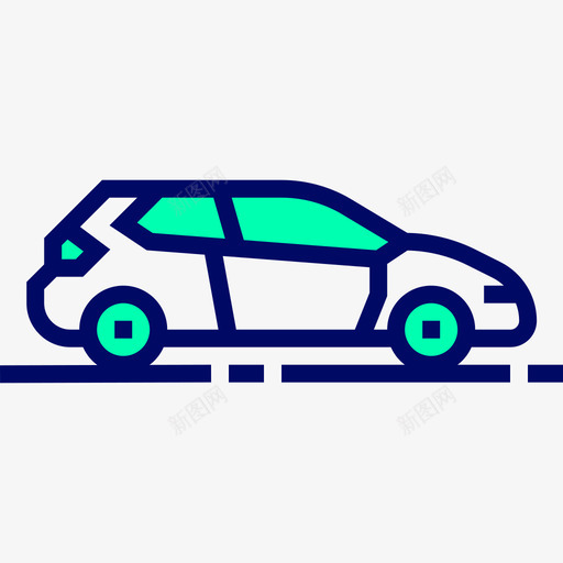 汽车交通46绿影图标svg_新图网 https://ixintu.com 交通46 汽车 绿影