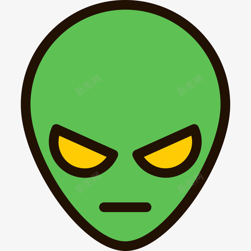 外星人空间52线性颜色图标svg_新图网 https://ixintu.com 外星人 空间52 线性颜色