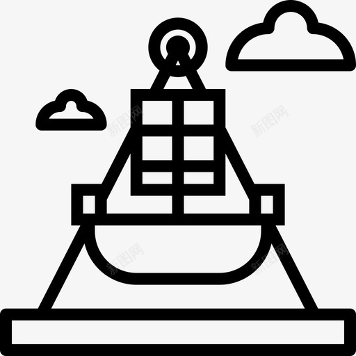 游船游乐场11直线型图标svg_新图网 https://ixintu.com 游船游乐场11 直线型