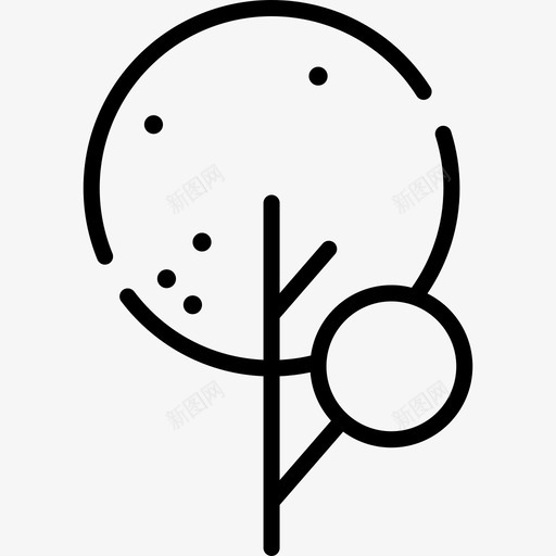 树农场9线性图标svg_新图网 https://ixintu.com 农场9 树 线性