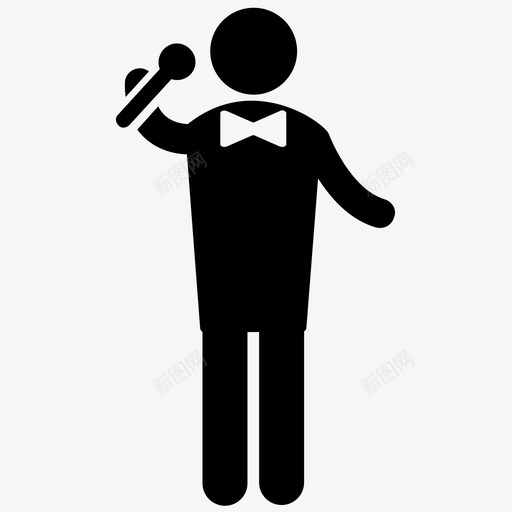 歌手男歌手摇滚明星图标svg_新图网 https://ixintu.com 摇滚明星 歌手 男歌手 音乐家人类字形图标