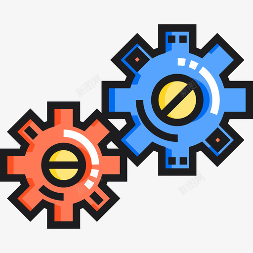 齿轮工程15线颜色图标svg_新图网 https://ixintu.com 工程15 线颜色 齿轮