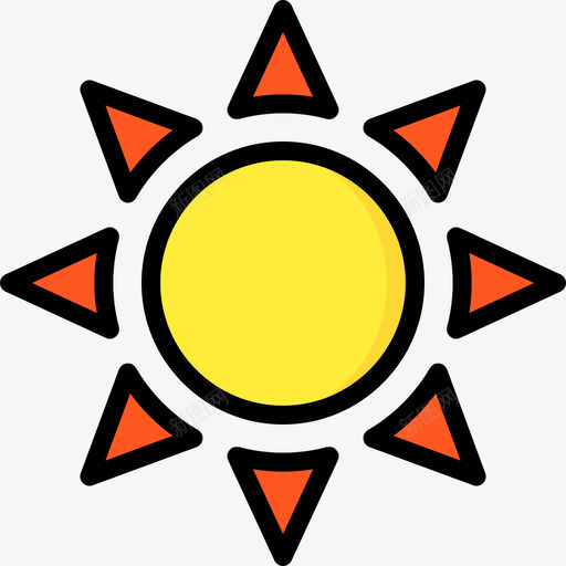 太阳夏季时间2线性颜色图标svg_新图网 https://ixintu.com 夏季时间2 太阳 线性颜色
