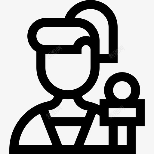 记者采访3直系图标svg_新图网 https://ixintu.com 直系 记者 采访3