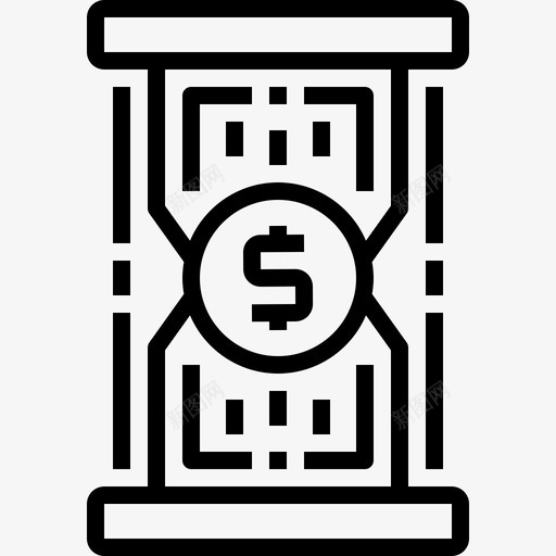 时间就是金钱经济2线性图标svg_新图网 https://ixintu.com 时间就是金钱 线性 经济2