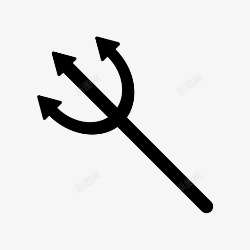 干草叉魔鬼海神图标svg_新图网 https://ixintu.com 三叉戟 儿子 干草叉 撒旦 波塞冬 海神 魔鬼