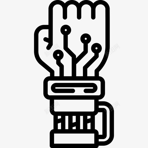 机械臂未来技术8线性图标svg_新图网 https://ixintu.com 未来技术8 机械臂 线性