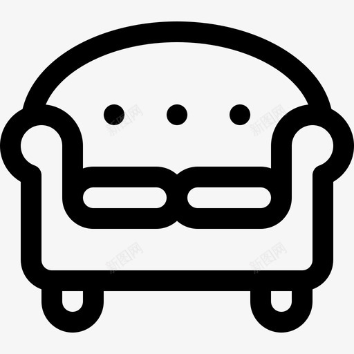沙发居家生活5直线型图标svg_新图网 https://ixintu.com 居家生活5 沙发 直线型