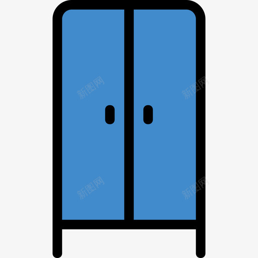 衣柜家具和家居18线性颜色图标svg_新图网 https://ixintu.com 家具和家居18 线性颜色 衣柜
