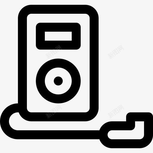 Mp3播放器媒体技术2线性图标svg_新图网 https://ixintu.com Mp3播放器 媒体技术2 线性