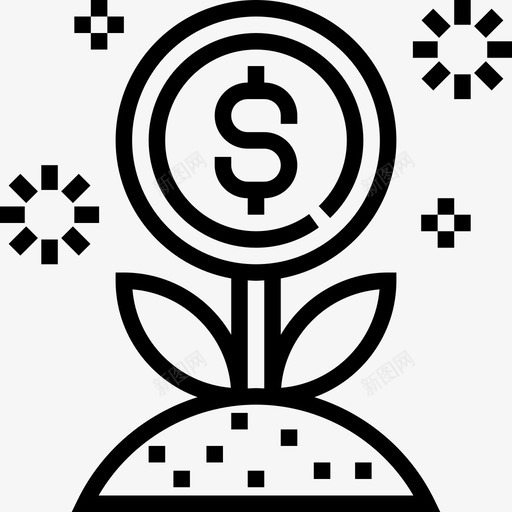 商人储蓄和投资2直系图标svg_新图网 https://ixintu.com 储蓄和投资2 商人 直系