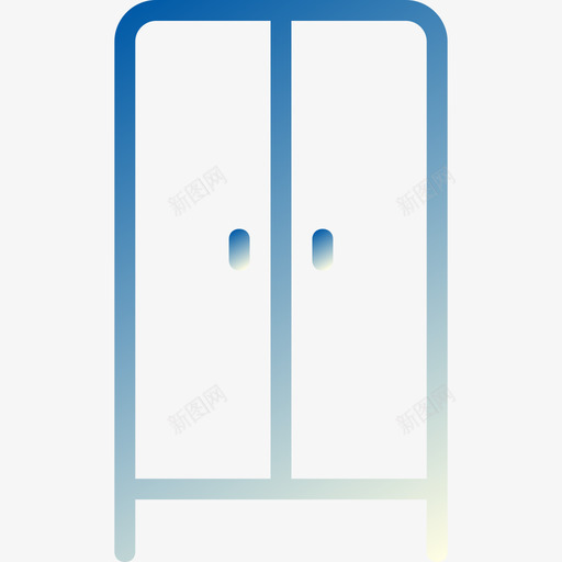 衣柜家具和家居17线性梯度图标svg_新图网 https://ixintu.com 家具和家居17 线性梯度 衣柜
