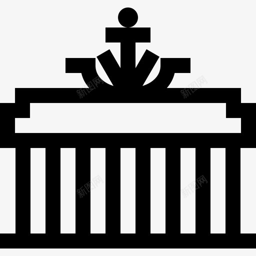 勃兰登堡门纪念碑17直线图标svg_新图网 https://ixintu.com 勃兰登堡门 直线 纪念碑17
