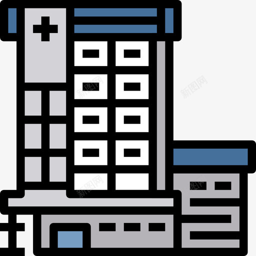 医院医学16线性颜色图标svg_新图网 https://ixintu.com 医学16 医院 线性颜色
