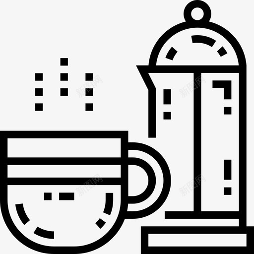 咖啡17号吧台直线型图标svg_新图网 https://ixintu.com 17号吧台 咖啡 直线型
