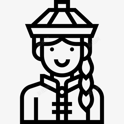 中国人民族服装4直系图标svg_新图网 https://ixintu.com 中国人 民族服装4 直系