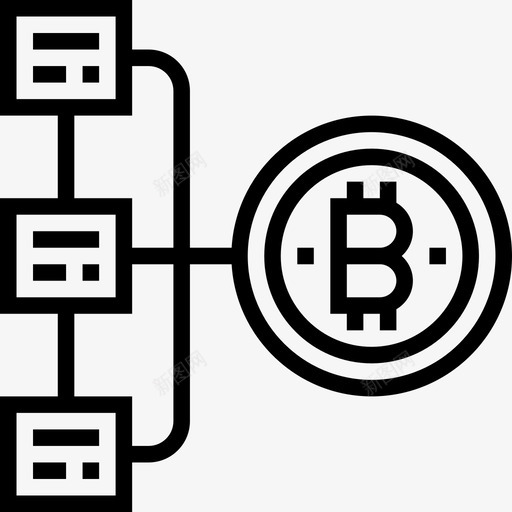 创世比特币45线性图标svg_新图网 https://ixintu.com 创世 比特币45 线性