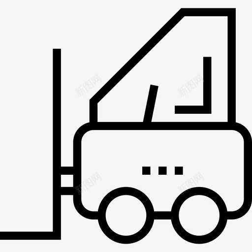 叉车全球物流8直线式图标svg_新图网 https://ixintu.com 全球物流8 叉车 直线式