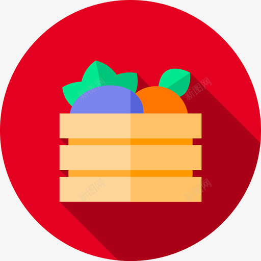 水果盒杂货店15扁平图标svg_新图网 https://ixintu.com 扁平 杂货店15 水果盒