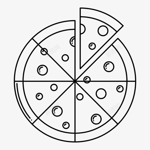 切片披萨食品意大利图标svg_新图网 https://ixintu.com 切片 切片披萨 意大利 食品 马苏里拉