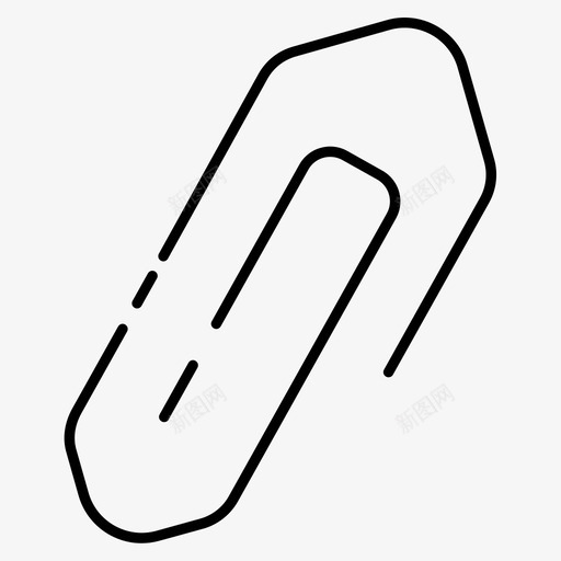 纸夹子回形针图标svg_新图网 https://ixintu.com 回形针 夹子 文具 纸
