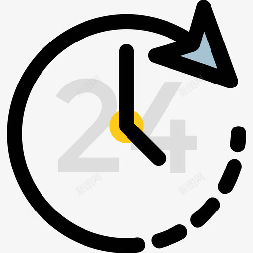 24小时数字营销41线性颜色图标svg_新图网 https://ixintu.com 24小时 数字营销41 线性颜色