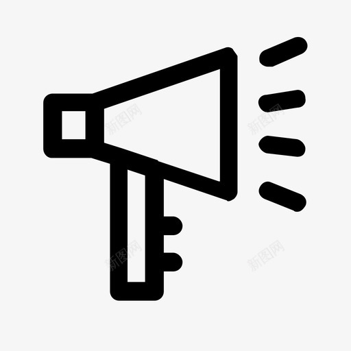 扬声器公告喇叭图标svg_新图网 https://ixintu.com 公告 喇叭 扩音器 扬声器 电影院