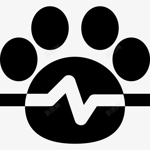 爪印兽医18填充图标svg_新图网 https://ixintu.com 兽医18 填充 爪印