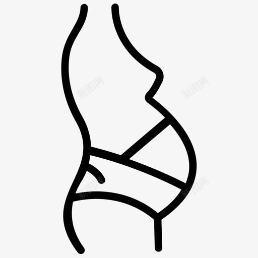 肚脐带肚皮带骨科图标svg_新图网 https://ixintu.com 妊娠支撑 支撑带 肚皮带 肚皮支撑 肚脐带 骨科 骨科线图标