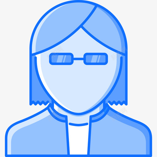 女人17号人物蓝色图标svg_新图网 https://ixintu.com 17号人物 女人 蓝色