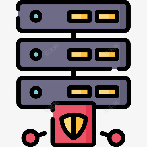 保护数据库服务器7线性颜色图标svg_新图网 https://ixintu.com 保护 数据库服务器7 线性颜色
