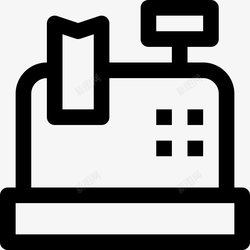 收银机购物56直系图标svg_新图网 https://ixintu.com 收银机 直系 购物56