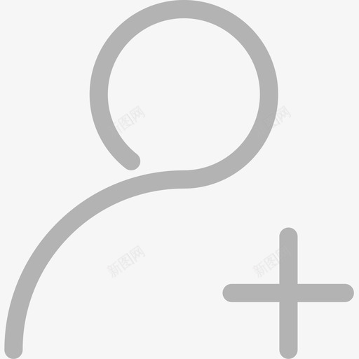 好友添加-正常态svg_新图网 https://ixintu.com 好友添加-正常态