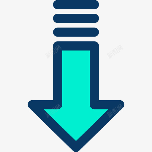 下箭头杂项32线型颜色图标svg_新图网 https://ixintu.com 下箭头 杂项32 线型颜色