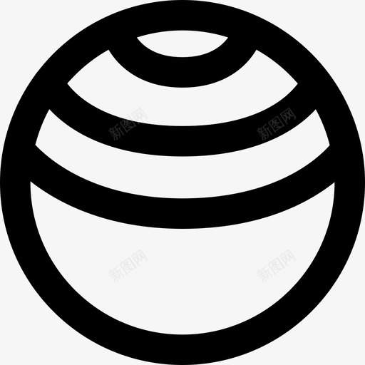 瑜伽球运动型31直线型图标svg_新图网 https://ixintu.com 瑜伽球 直线型 运动型31
