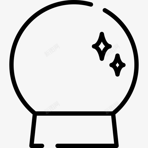 魔术球万圣节42直线型图标svg_新图网 https://ixintu.com 万圣节42 直线型 魔术球