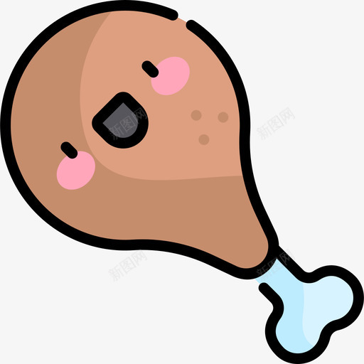 鸡肉烹调32原色图标svg_新图网 https://ixintu.com 原色 烹调32 鸡肉