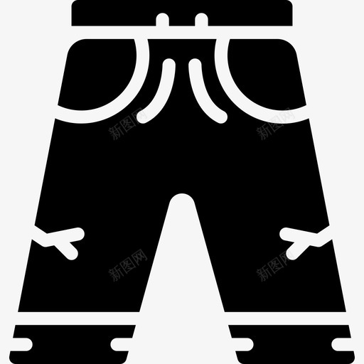 短裤夏装4填充图标svg_新图网 https://ixintu.com 填充 夏装4 短裤