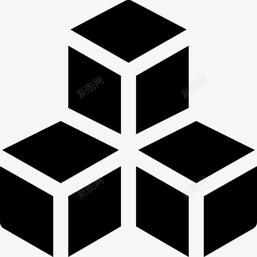 立方体信息图元素5填充图标svg_新图网 https://ixintu.com 信息图元素5 填充 立方体