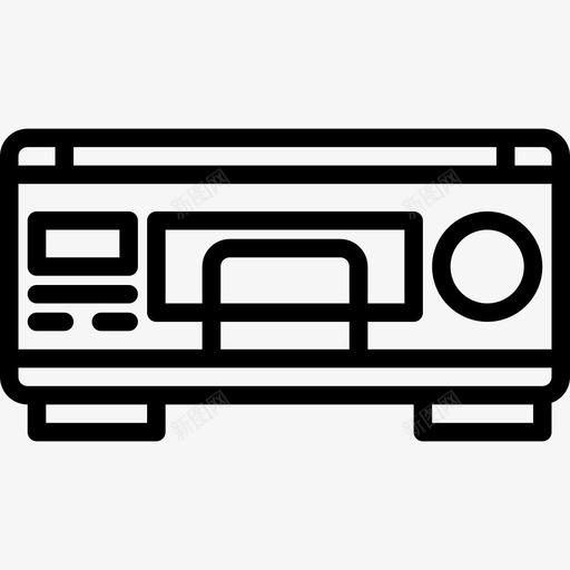 视频播放器复古小工具4线性图标svg_新图网 https://ixintu.com 复古小工具4 线性 视频播放器