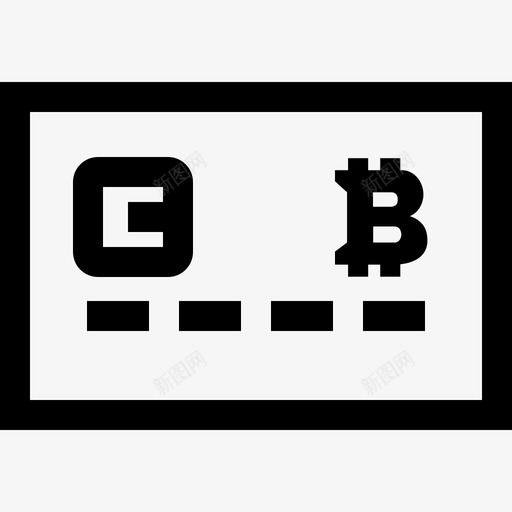 信用卡比特币13线性图标svg_新图网 https://ixintu.com 信用卡 比特币13 线性