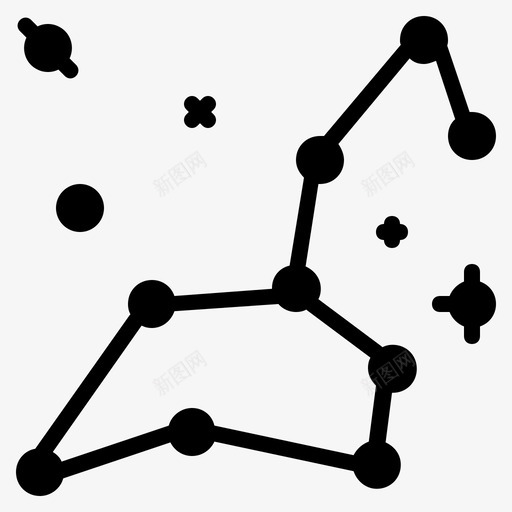 星座太空恒星图标svg_新图网 https://ixintu.com 太空 宇宙 恒星 星座