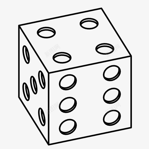 骰子棋盘游戏幸运图标svg_新图网 https://ixintu.com 幸运 数字 棋盘游戏 骰子