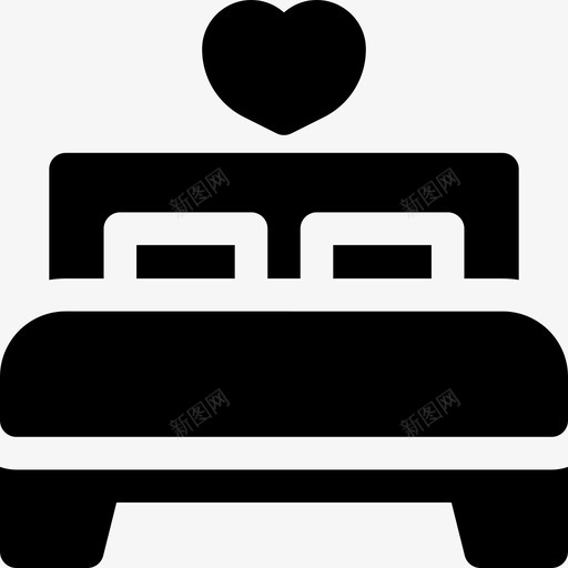 床37号婚礼满床图标svg_新图网 https://ixintu.com 37号婚礼 床 满床