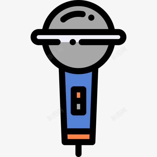 麦克风音乐商店线性颜色图标svg_新图网 https://ixintu.com 线性颜色 音乐商店 麦克风