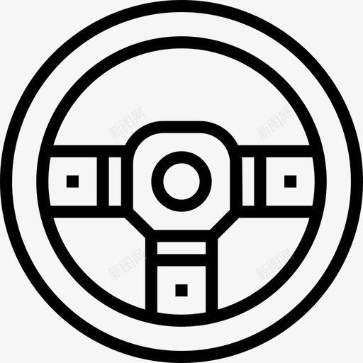 方向盘汽车部件线性图标svg_新图网 https://ixintu.com 方向盘 汽车部件 线性