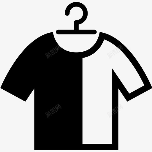 T恤衣服衣架图标svg_新图网 https://ixintu.com T恤 商店 挂钩 衣服 衣架