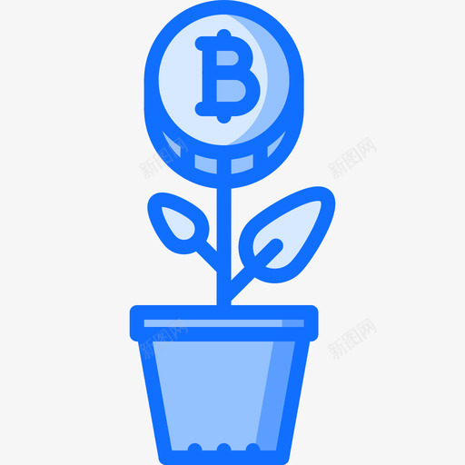 增长区块链3蓝色图标svg_新图网 https://ixintu.com 区块链3 增长 蓝色