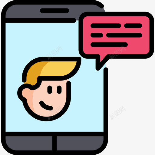 视频通话友谊3线性颜色图标svg_新图网 https://ixintu.com 友谊3 线性颜色 视频通话