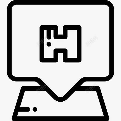 占位符定位销2线性图标svg_新图网 https://ixintu.com 占位符 定位销2 线性